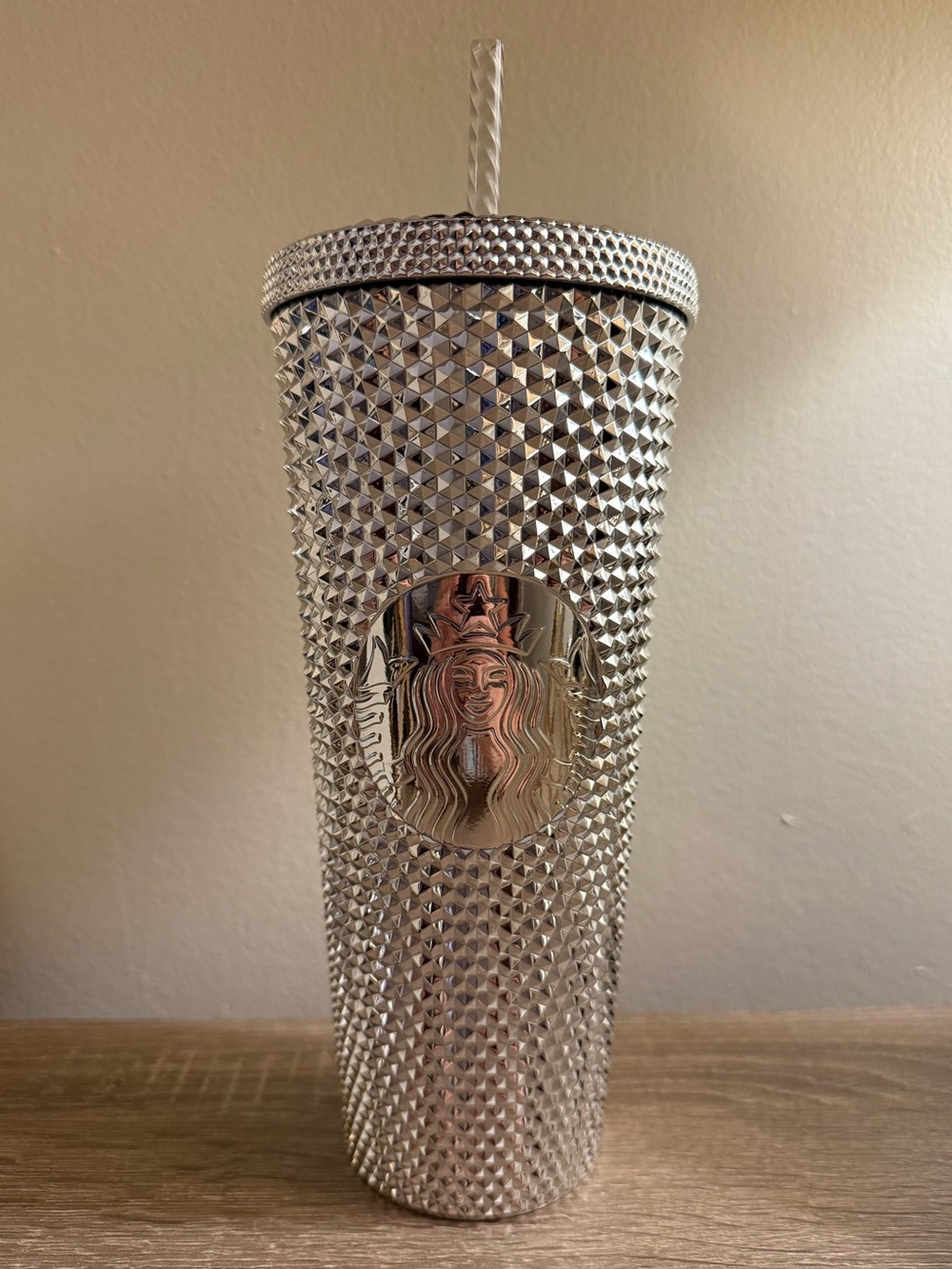 Starbucks Disney  Silver Studded Metallic Tumbler